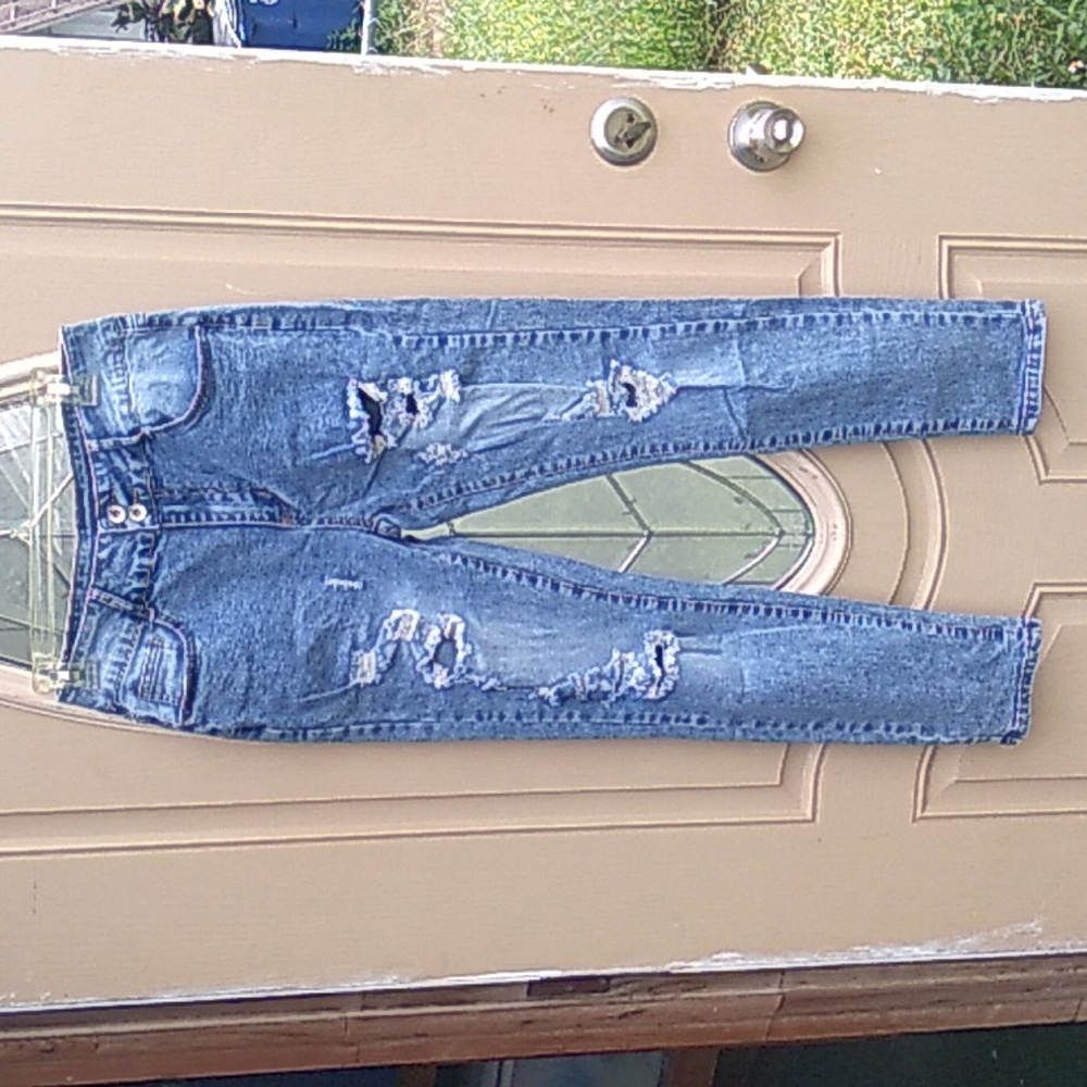NWT Women's High Rise Distressed Skinny Ankle Jeans